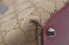 Authentic GUCCI Eclipse Hand Bag Purse GG Canvas Leather 120844 Beige Pink 9083D