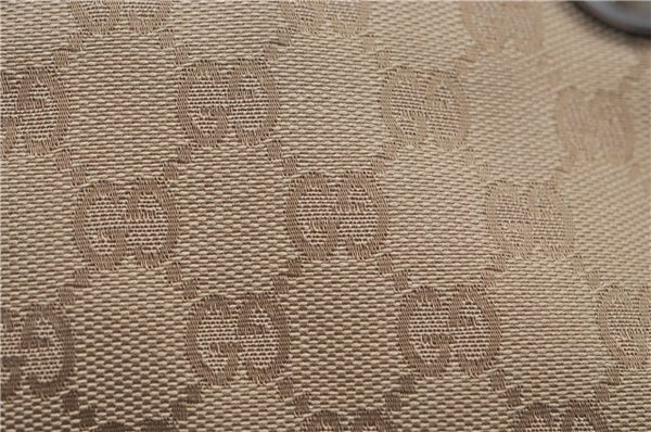 Authentic GUCCI Eclipse Hand Bag Purse GG Canvas Leather 120844 Beige Pink 9083D