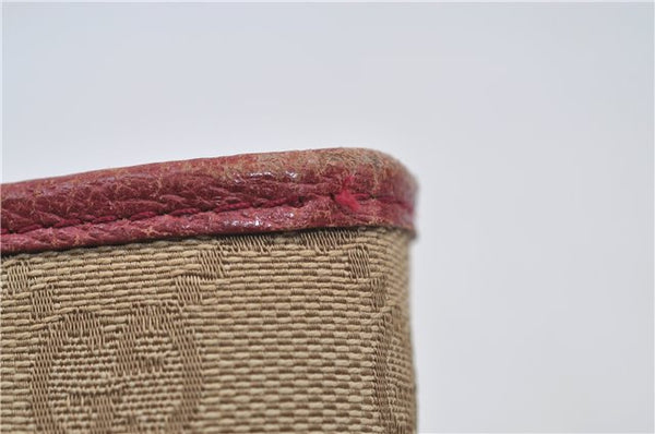 Authentic GUCCI Eclipse Hand Bag Purse GG Canvas Leather 120844 Beige Pink 9083D