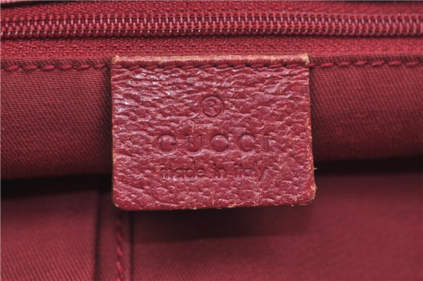 Authentic GUCCI Eclipse Hand Bag Purse GG Canvas Leather 120844 Beige Pink 9083D