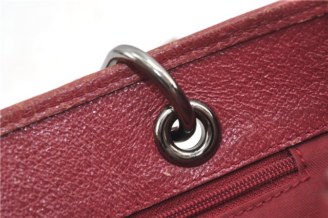 Authentic GUCCI Eclipse Hand Bag Purse GG Canvas Leather 120844 Beige Pink 9083D