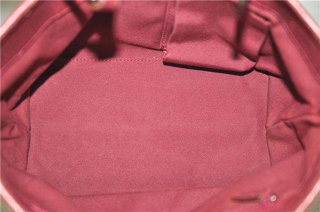 Authentic GUCCI Eclipse Hand Bag Purse GG Canvas Leather 120844 Beige Pink 9083D