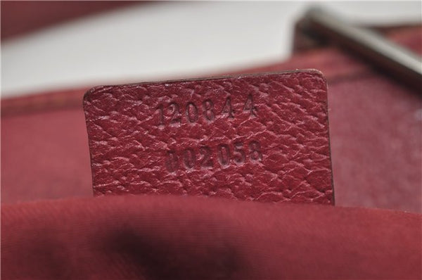 Authentic GUCCI Eclipse Hand Bag Purse GG Canvas Leather 120844 Beige Pink 9083D