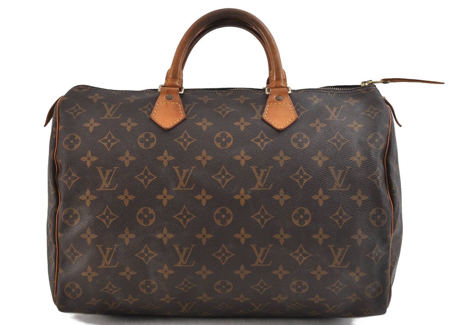 Authentic Louis Vuitton Monogram Speedy 35 Hand Bag M41524 LV 9085C