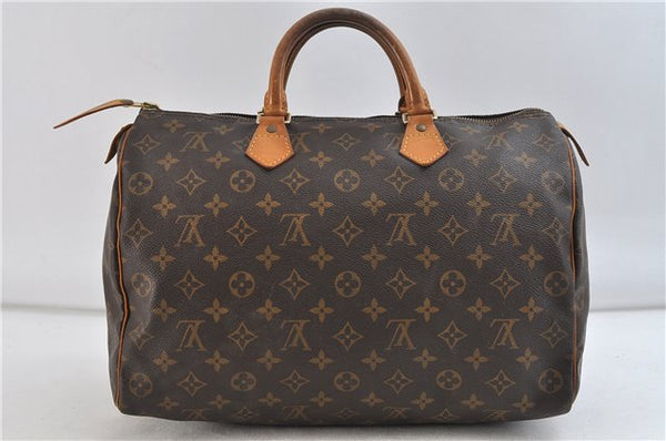 Authentic Louis Vuitton Monogram Speedy 35 Hand Bag M41524 LV 9085C