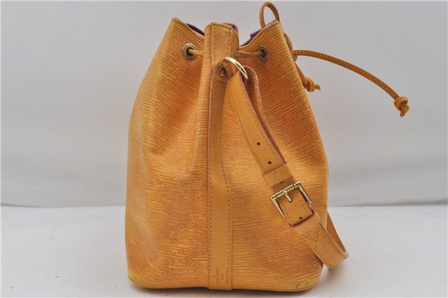 Authentic Louis Vuitton Epi Petit Noe Shoulder Bag Yellow M44109 LV 9088D