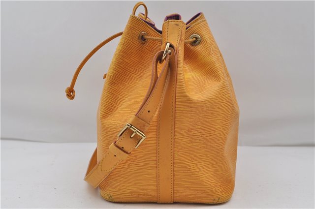 Authentic Louis Vuitton Epi Petit Noe Shoulder Bag Yellow M44109 LV 9088D