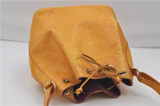 Authentic Louis Vuitton Epi Petit Noe Shoulder Bag Yellow M44109 LV 9088D