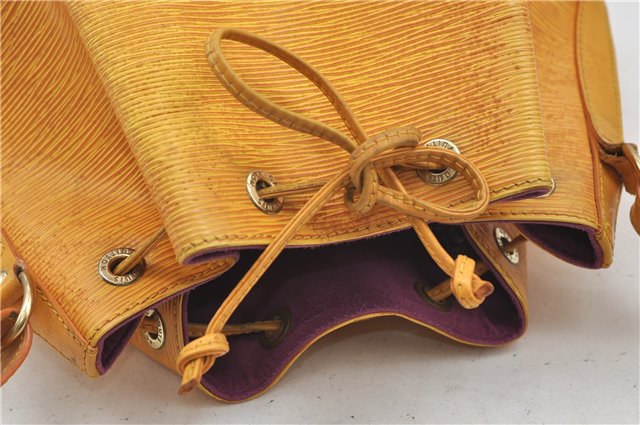 Authentic Louis Vuitton Epi Petit Noe Shoulder Bag Yellow M44109 LV 9088D