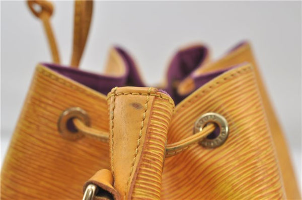 Authentic Louis Vuitton Epi Petit Noe Shoulder Bag Yellow M44109 LV 9088D