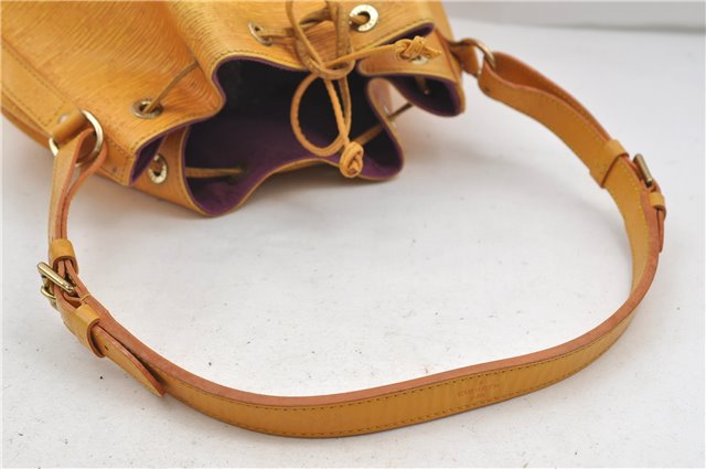 Authentic Louis Vuitton Epi Petit Noe Shoulder Bag Yellow M44109 LV 9088D