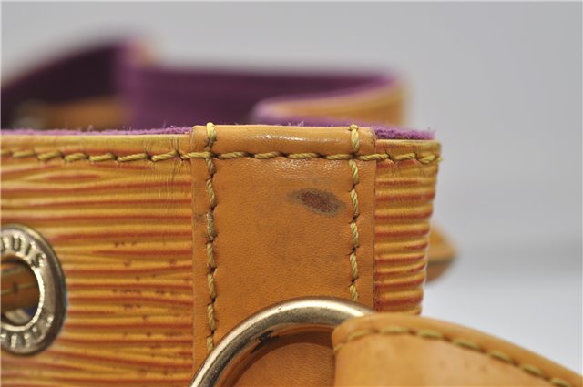 Authentic Louis Vuitton Epi Petit Noe Shoulder Bag Yellow M44109 LV 9088D