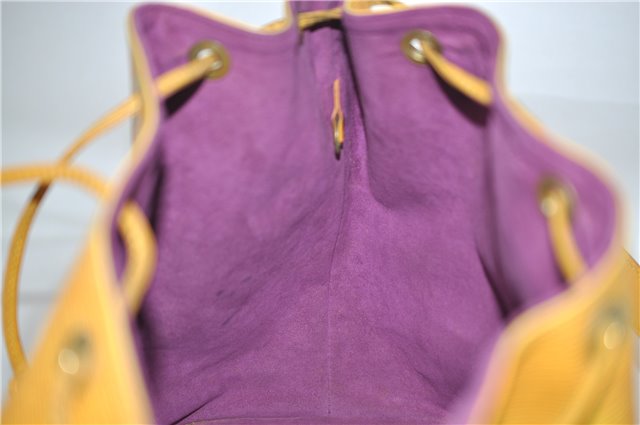 Authentic Louis Vuitton Epi Petit Noe Shoulder Bag Yellow M44109 LV 9088D