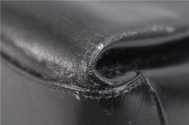 Authentic GUCCI Shoulder Hand Bag Purse Leather Black 9090C