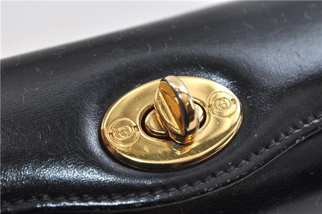 Authentic GUCCI Shoulder Hand Bag Purse Leather Black 9090C