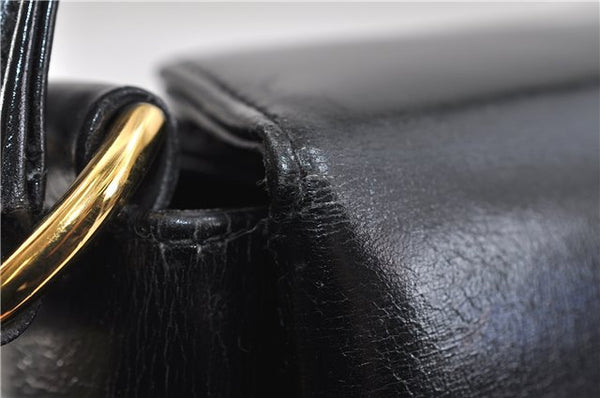 Authentic GUCCI Shoulder Hand Bag Purse Leather Black 9090C