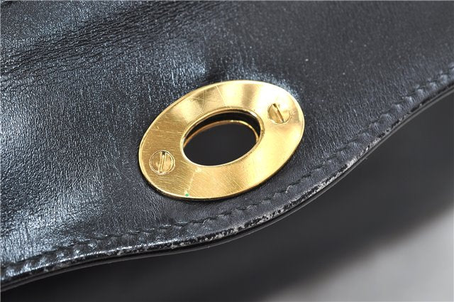 Authentic GUCCI Shoulder Hand Bag Purse Leather Black 9090C