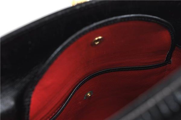 Authentic GUCCI Shoulder Hand Bag Purse Leather Black 9090C