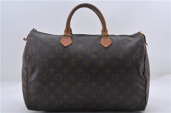 Authentic Louis Vuitton Monogram Speedy 35 Hand Boston Bag M41524 LV Junk 9090D