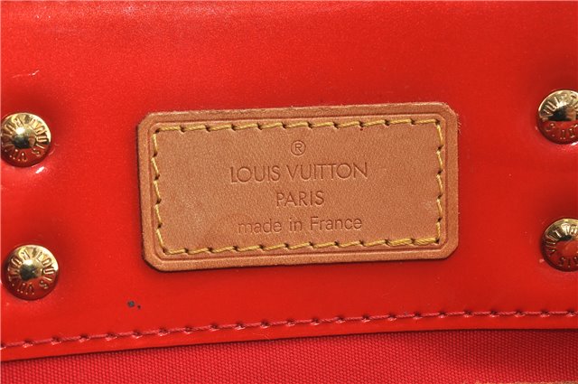 Authentic Louis Vuitton Vernis Reade PM Hand Bag Purse Red M91088 LV 9092C