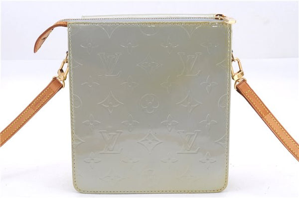 Auth Louis Vuitton Vernis Mott Shoulder Hand Bag Light Green M91030 LV 9093D