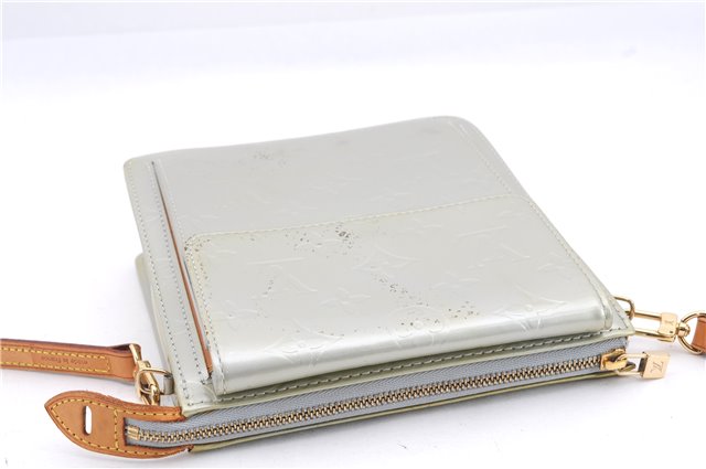 Auth Louis Vuitton Vernis Mott Shoulder Hand Bag Light Green M91030 LV 9093D