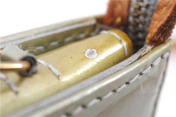 Auth Louis Vuitton Vernis Mott Shoulder Hand Bag Light Green M91030 LV 9093D