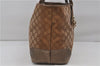 Auth GUCCI Heart Bit Shoulder Tote Bag GG Canvas Leather 269956 Brown Gold 9095D