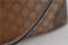 Auth GUCCI Heart Bit Shoulder Tote Bag GG Canvas Leather 269956 Brown Gold 9095D