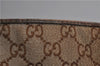 Auth GUCCI Heart Bit Shoulder Tote Bag GG Canvas Leather 269956 Brown Gold 9095D