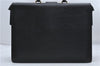 Authentic Louis Vuitton Epi Serviette Fermoir Briefcase M54352 Black LV 9096D