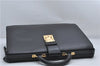 Authentic Louis Vuitton Epi Serviette Fermoir Briefcase M54352 Black LV 9096D