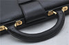 Authentic Louis Vuitton Epi Serviette Fermoir Briefcase M54352 Black LV 9096D