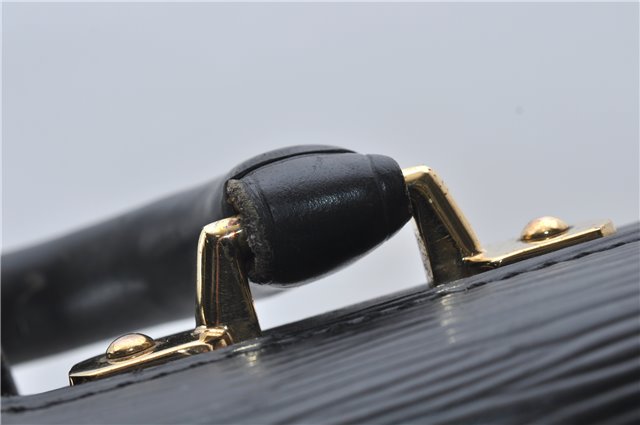 Authentic Louis Vuitton Epi Serviette Fermoir Briefcase M54352 Black LV 9096D