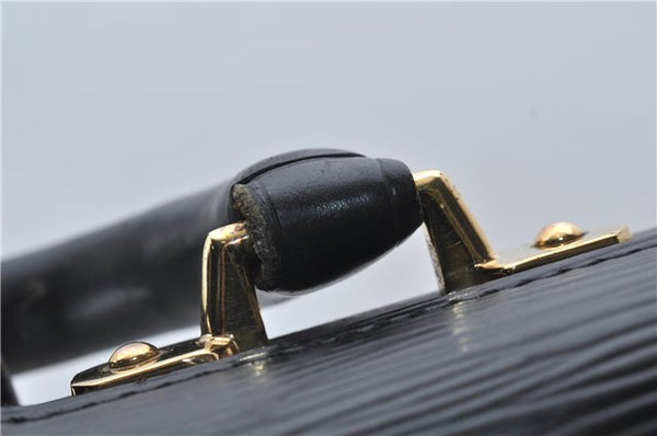 Authentic Louis Vuitton Epi Serviette Fermoir Briefcase M54352 Black LV 9096D