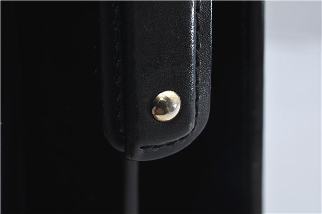 Authentic Louis Vuitton Epi Serviette Fermoir Briefcase M54352 Black LV 9096D