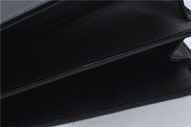 Authentic Louis Vuitton Epi Serviette Fermoir Briefcase M54352 Black LV 9096D