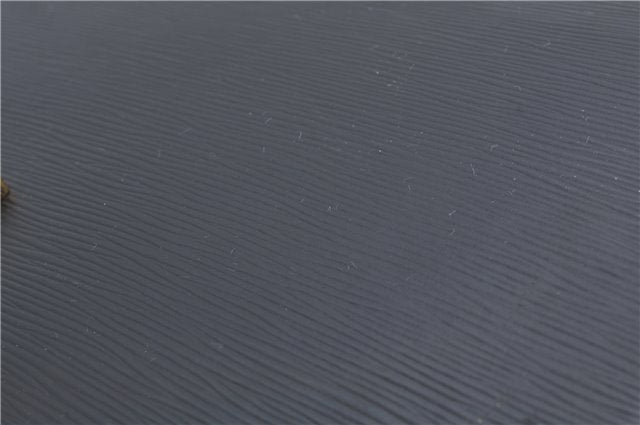 Authentic Louis Vuitton Epi Serviette Fermoir Briefcase M54352 Black LV 9096D