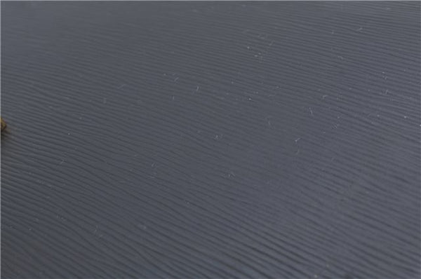 Authentic Louis Vuitton Epi Serviette Fermoir Briefcase M54352 Black LV 9096D