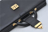 Authentic Louis Vuitton Epi Serviette Fermoir Briefcase M54352 Black LV 9096D