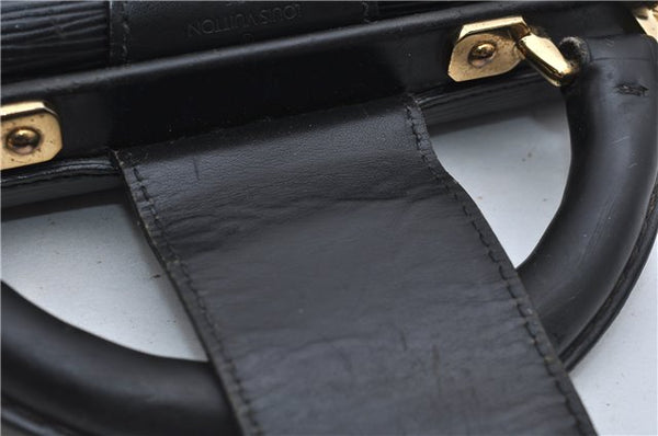 Authentic Louis Vuitton Epi Serviette Fermoir Briefcase M54352 Black LV 9096D
