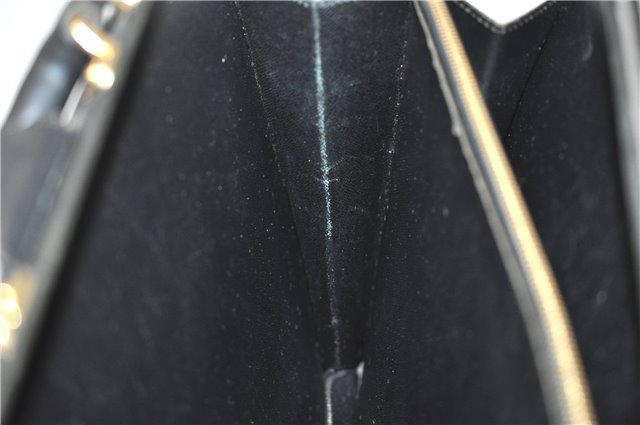 Authentic Louis Vuitton Epi Serviette Fermoir Briefcase M54352 Black LV 9096D