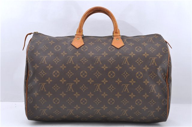 Authentic Louis Vuitton Monogram Speedy 40 Hand Bag M41522 LV 9097C