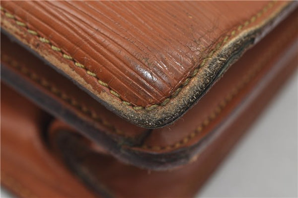 Auth Louis Vuitton Epi Serviette Ambassadeur Brown Briefcase M54418 LV 9098D