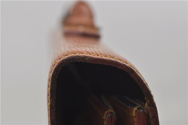 Auth Louis Vuitton Epi Serviette Ambassadeur Brown Briefcase M54418 LV 9098D