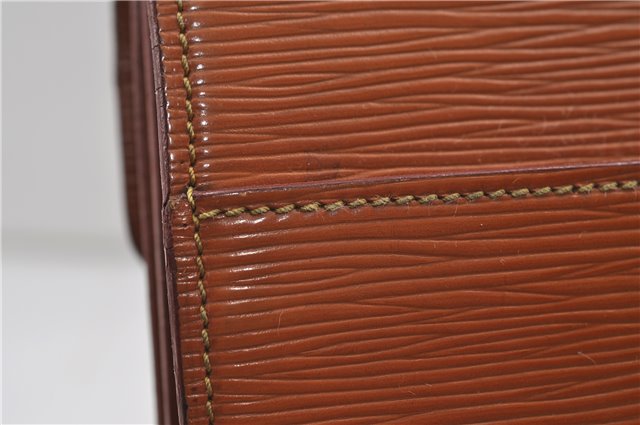 Auth Louis Vuitton Epi Serviette Ambassadeur Brown Briefcase M54418 LV 9098D