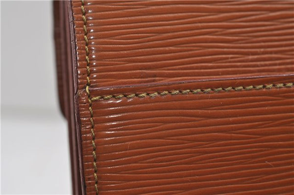 Auth Louis Vuitton Epi Serviette Ambassadeur Brown Briefcase M54418 LV 9098D