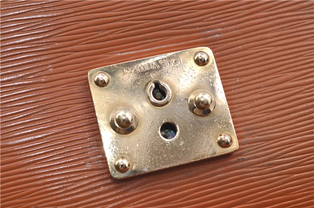 Auth Louis Vuitton Epi Serviette Ambassadeur Brown Briefcase M54418 LV 9098D