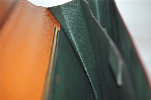 Auth Louis Vuitton Epi Serviette Ambassadeur Brown Briefcase M54418 LV 9098D