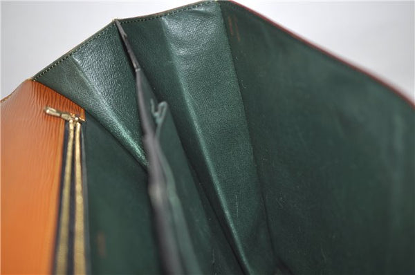 Auth Louis Vuitton Epi Serviette Ambassadeur Brown Briefcase M54418 LV 9098D